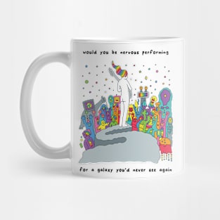 Performing for a Galaxy Mug